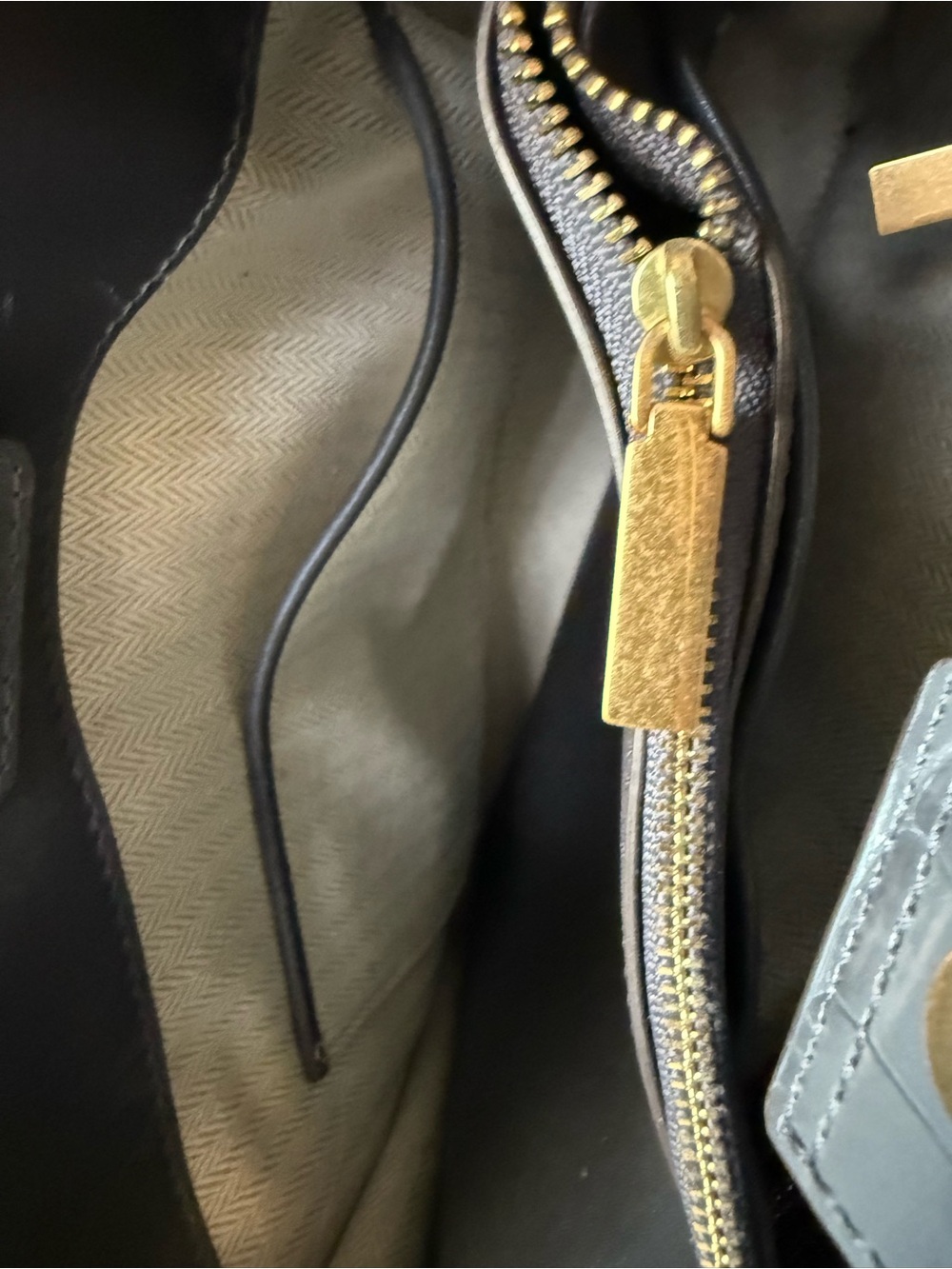 Tory Burch Black Croc-Embossed Leather Satchel with Shoulder Strap - Picture 6 of 6